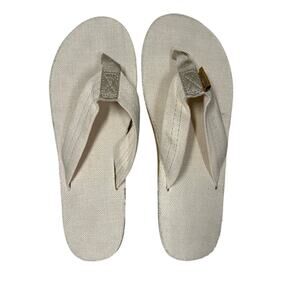 Rainbow Women's Single Layer Hemp Top Sandals Strap with Arch Support Natural L